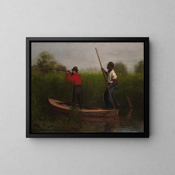 Tir de rail sur le Delaware - Thomas Eakins — gerahmtes Bild an der Wand