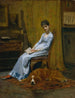 Die Frau des Künstlers und ihr Setter-Hund - Thomas Eakins — Ansicht des Kunstwerks
