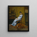 Die Frau des Künstlers und ihr Setter-Hund - Thomas Eakins — gerahmtes Bild an der Wand