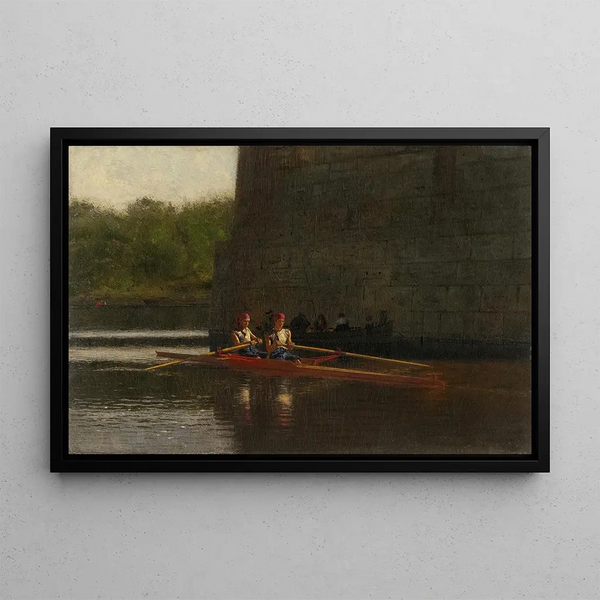 Les rameurs, les frères Schreiber - Thomas Eakins — gerahmtes Bild an der Wand
