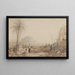 Ein Chalet und ein Felsmassiv - Thomas Ender — gerahmtes Bild an der Wand