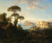 Landschaft mit Figuren und Architektur, Blick auf Ischia, Italien - Thomas Ender — Ansicht des Kunstwerks
