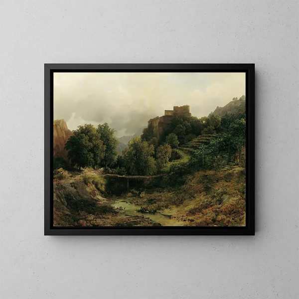 Château de Tirol près de Meran - Thomas Ender — gerahmtes Bild an der Wand