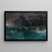 Der Kaiser- und Königsschiff Marianna in einem Sturm im Schwarzen Meer - Thomas Ender — gerahmtes Bild an der Wand