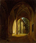 Eine gewölbte Halle auf der Burg Scharfenberg bei Dresden - Thomas Fearnley — Ansicht des Kunstwerks