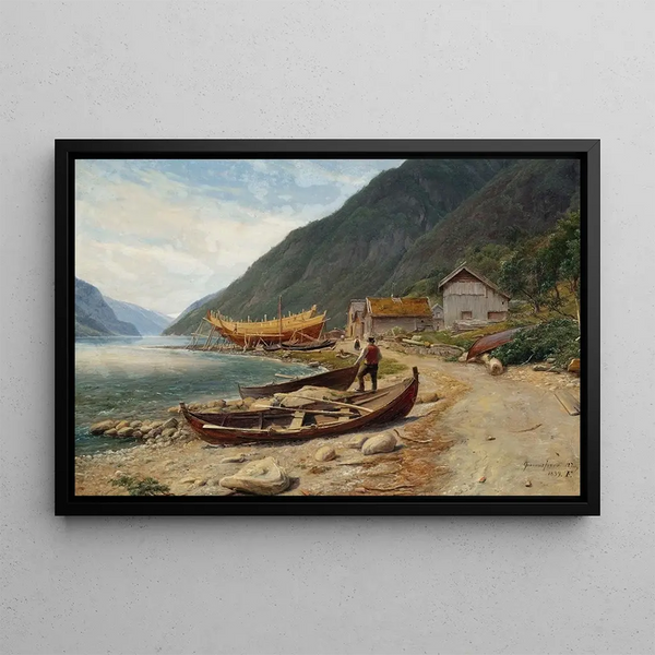 Gravensfjord - Thomas Fearnley — gerahmtes Bild an der Wand