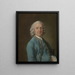 Ein Mann namens M. Wood, der Tanzmeister - Thomas Gainsborough — gerahmtes Bild an der Wand
