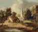 Landschaft mit einem Häuschen und einer Kirche - Thomas Gainsborough — Ansicht des Kunstwerks