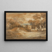 Landschaft mit Bergen, Figuren, Schafen und Brunnen - Thomas Gainsborough — gerahmtes Bild an der Wand