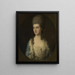 Portrait einer jungen Frau namens Miss Sparrow - Thomas Gainsborough — gerahmtes Bild an der Wand
