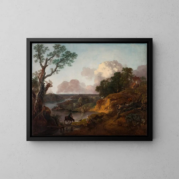 Blick in Suffolk - Thomas Gainsborough — gerahmtes Bild an der Wand
