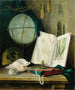 Stillleben mit einem Globus und Muscheln - Thomas Germain Joseph Duvivier — Ansicht des Kunstwerks