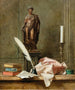Stillleben mit einer Statue und einem Tintenfass - Thomas Germain Joseph Duvivier — Ansicht des Kunstwerks