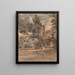 Ein Tempel in Harewood Park - Thomas Girtin — gerahmtes Bild an der Wand