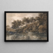 Bäume und Teich bei Bromley Kent - Thomas Girtin — gerahmtes Bild an der Wand