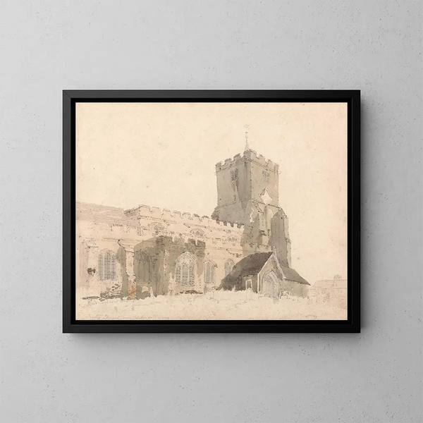Kirche von Writtle, Essex - Thomas Girtin — gerahmtes Bild an der Wand