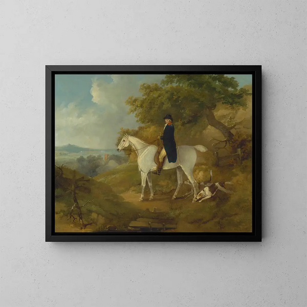 George Morland sur son cheval - Thomas Hand — gerahmtes Bild an der Wand