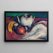 Stillleben mit Teekanne und Früchten - Thomas Hart Benton — gerahmtes Bild an der Wand