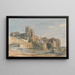 Die Kathedrale und der Palast der Päpste Avignon - Thomas Hartley Cromek — gerahmtes Bild an der Wand