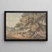 Die Bäume und der Fluss im Park von Coleorton Hall Leicestershire - Thomas Hearne — gerahmtes Bild an der Wand