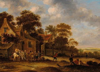 Thomas Heeremans - Travellers resting outside a tavern.webp