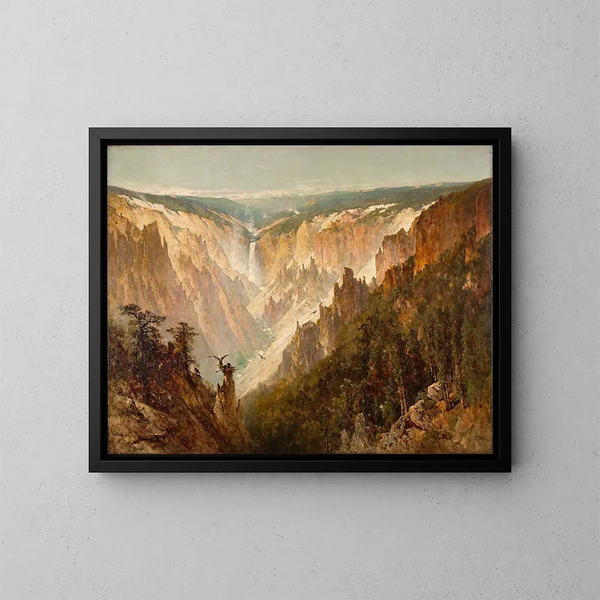 Le Grand Canyon de Yellowstone - Thomas Hill — gerahmtes Bild an der Wand