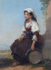 La joueuse de tambourin italienne - Thomas Jones Barker — Ansicht des Kunstwerks
