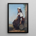 La joueuse de tambourin italienne - Thomas Jones Barker — gerahmtes Bild an der Wand