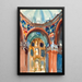 Innenansicht einer Kirche - Thomas La Farge — gerahmtes Bild an der Wand