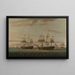 Ein Indiaman und ein zweideckiges Schiff treiben, angeblich von Thomas Dumar Esq im Schiff HM Portland Deliveri - Thomas Luny — gerahmtes Bild an der Wand