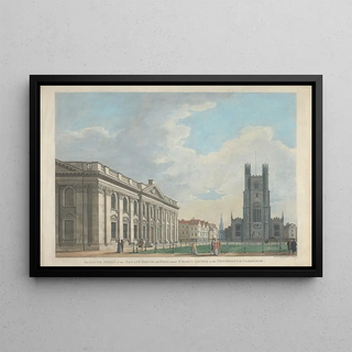 Thomas Malton the Younger - The South Front of the Senate House and West End of St Marys Church in the University of Cambridge.webp