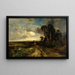 Ramener le bétail, côte de Floride - Thomas Moran — gerahmtes Bild an der Wand