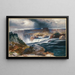 Großes Wasserfall-Gemälde des Snake River, Idaho-Territorium - Thomas Moran — gerahmtes Bild an der Wand