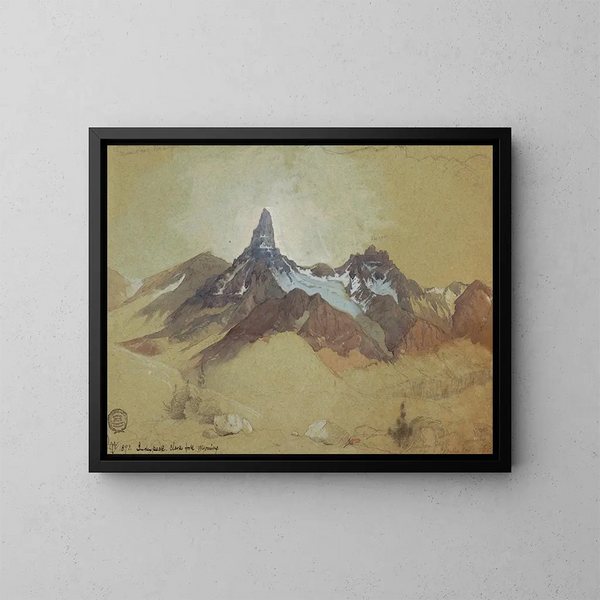Pic Index, Clarks Fork, Wyoming - Thomas Moran — gerahmtes Bild an der Wand
