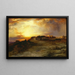 Pueblo-Gemälde bei Sonnenuntergang Laguna - Thomas Moran — gerahmtes Bild an der Wand