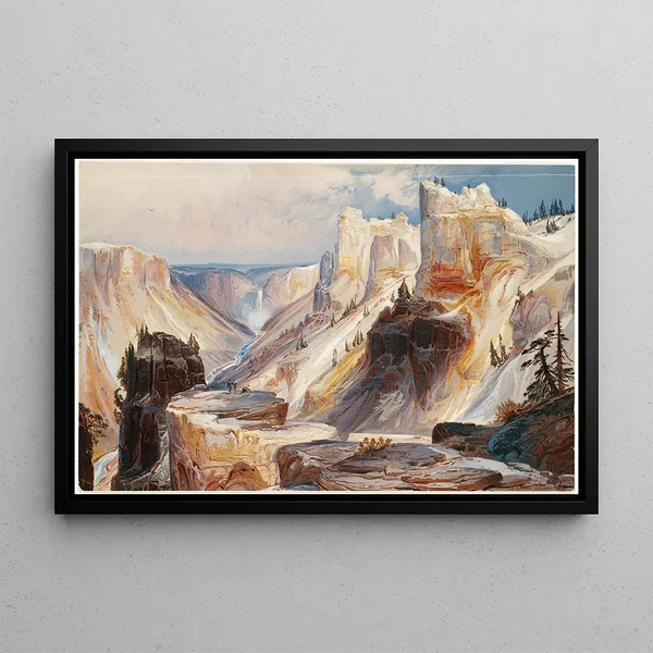 Le Grand Canyon Yellowstone - Thomas Moran — gerahmtes Bild an der Wand