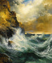 Die Welle, die zurückweicht - Thomas Moran — Ansicht des Kunstwerks