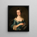 Portrait einer Dame, die als Ehefrau von Sir Robert Travers gilt - Thomas Pope — gerahmtes Bild an der Wand