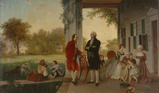 Thomas Prichard Rossiter - Washington and Lafayette at Mount Vernon 1784 The Home of Washington after the War.webp