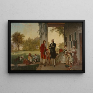 Thomas Prichard Rossiter - Washington and Lafayette at Mount Vernon 1784 The Home of Washington after the War.webp