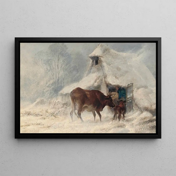 Ein frostiger Morgen - Thomas Sidney Cooper — gerahmtes Bild an der Wand