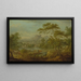 Fantasie-Landschaft mit einer Kutsche und weitem Blick auf eine Stadt - Thomas Smith de Derby — gerahmtes Bild an der Wand