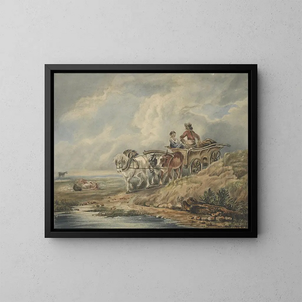 Der Wagen - Thomas Webster — gerahmtes Bild an der Wand
