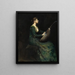 Dame im Lautenspiel - Thomas Wilmer Dewing — gerahmtes Bild an der Wand