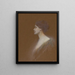 Portrait einer Frau - Thomas Wilmer Dewing — gerahmtes Bild an der Wand