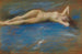 Figur einer nackten jungen Frau liegend - Thomas Wilmer Dewing — Ansicht des Kunstwerks