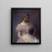 Junge sitzende Mädchen - Thomas Wilmer Dewing — gerahmtes Bild an der Wand