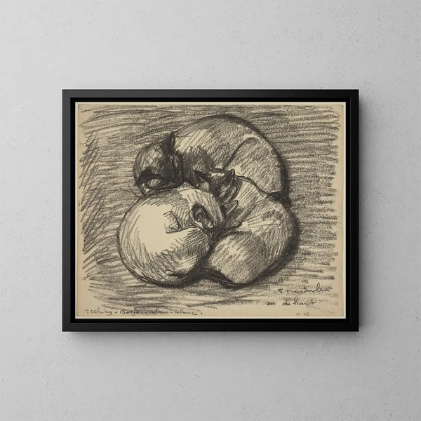 Die Katzen Tsching Batzar und BlancBlanc - Théophile Alexandre Steinlen — gerahmtes Bild an der Wand