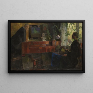 Thorvald Erichsen - Interior with the Artists Oluf and Kris WoldTorne.webp