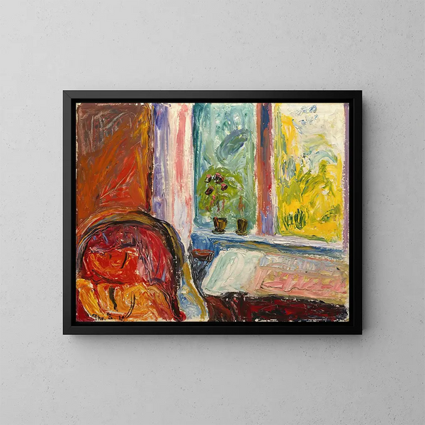 Die rote Stuhl - Thorvald Erichsen — gerahmtes Bild an der Wand